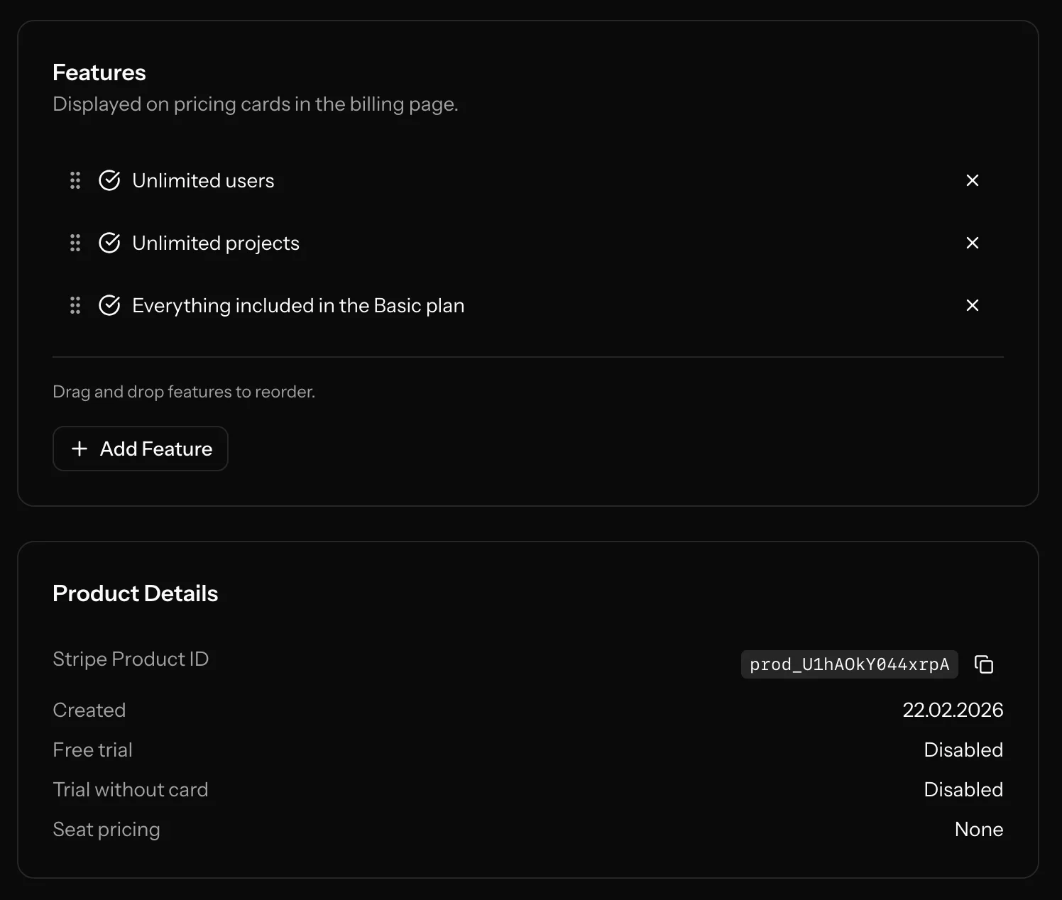 Admin pricing workflow